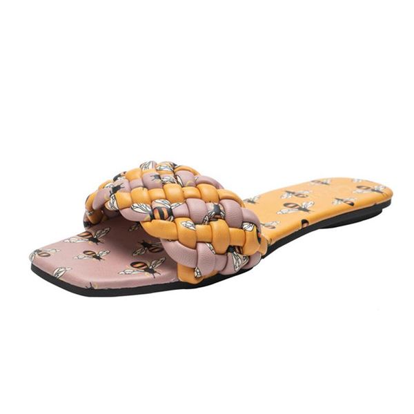 

women's shoes slippers summer style wish bee woven flat casual sandals and, Black