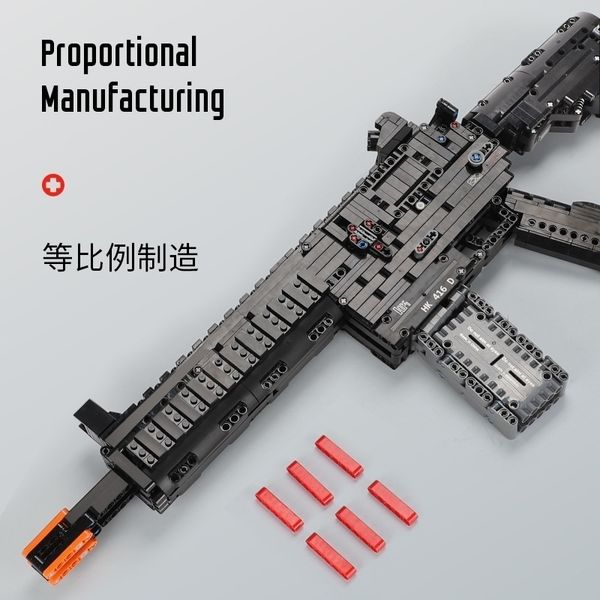 

xingbao battlefield huo line m416 assault rifle desert eagle lebao high assembly boy puzzle building block toy