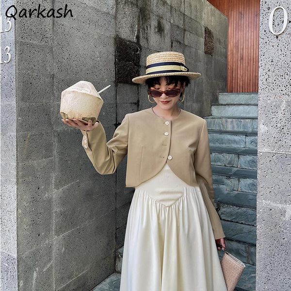 

women's suits & blazers women single-breasted all-match black cropped bandage design chic korean fashion outwear harajuku streetwear s, White;black