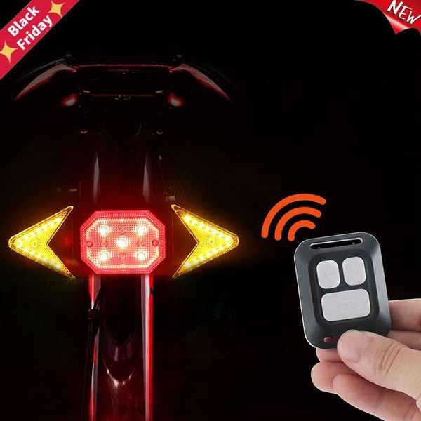 

smart bike turning signal cycling taillight intelligent usb bicycle rechargeable rear light remote control led warning lamp lights