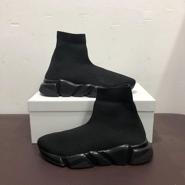 

designer socks and boots handmade fashion high black and white knitted men women party casual sneakers size 35-46