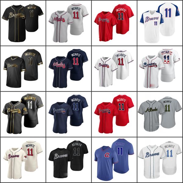 

atlanta braves men 11 ender inciarte youth women jersey, Black;red