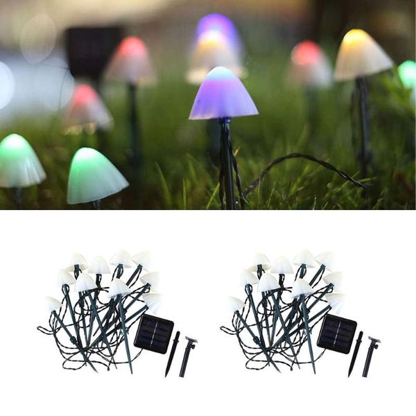 

party decoration cute dual mode solar mushroom light outdoor garden waterproof