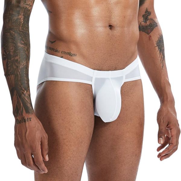 

underpants men bikini style jockstrap briefs mesh smooth soft breathable underwear gay cock pouch, Black;white