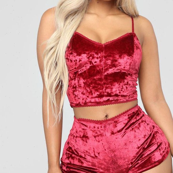 

silk satin velvet pajamas women sleepwear set pijamas lingerie sets robe nightwear pink red black, Black;red