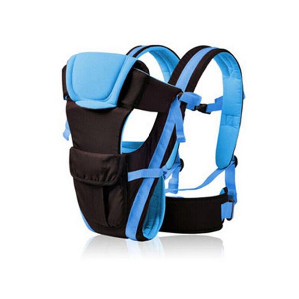 

carriers, slings & backpacks breathable ergonomic infant baby carrier adjustable wrap sling born backpack (blue)