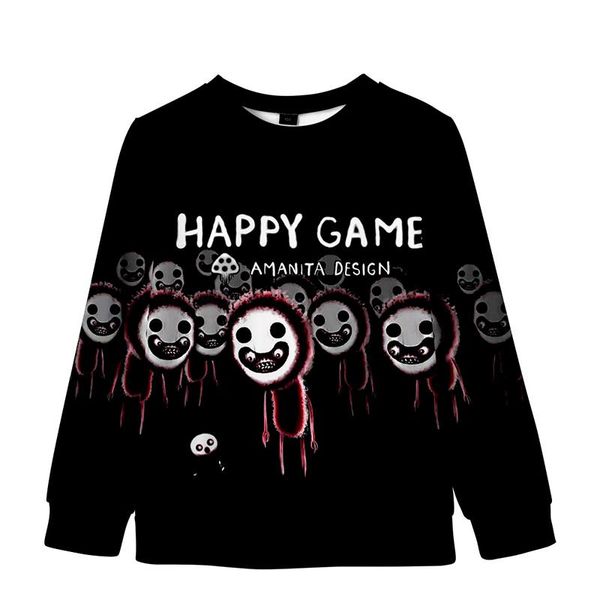 

men's hoodies & sweatshirts harajuku happy game 3d pullover fashion men women capless sweatshirt sport long sleeve o-neck hoodie, Black