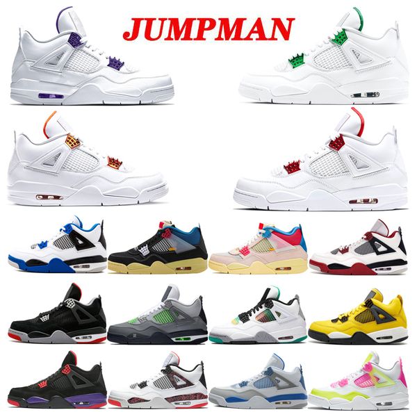 

sale green metallic men womens 4 4s basketball shoes hophomore new fire red yellow green glow mens sport shoes sneakers