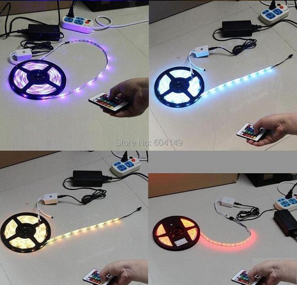 

1piece smd waterproof 5m led strip light dc12v flexible rgb lamp tape 60leds/m home decor wedding christmas ribbon lighting strips