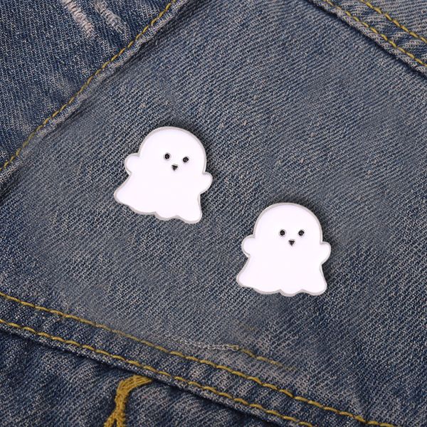 Призрак эмаль Pins Happy Boo Brooches Goth Готические металлические значки для сумки Одежда Рюкзака Шляпы Милые Хэллоуин Подарок Ювелирных Изделий Оптом