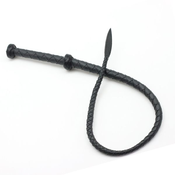 Frusta in pelle Equestrianism Riding Crop Handmade 95cm Frusta nera giochi per adulti flirtare strumenti cosplay slave bdsm sculacciata giocattoli sexy