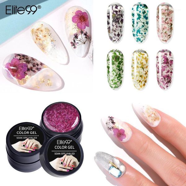 

elite99 flower fairy series uv gel polish falling painting translucent nail varnishes primer nails art manicure 5ml1, Red;pink