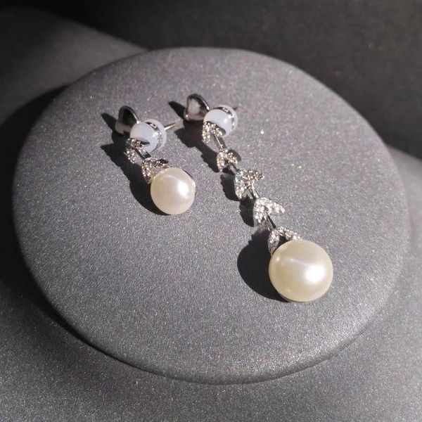 

hoop & huggie s925 sterling silver earrings classic petals pearl female fashion temperament sweet romantic style jewelry, Golden;silver