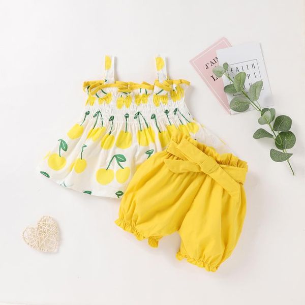 

born baby clothes set toddler girl vest shorts pants 2pcs summer infant casual clothing 6m 12m 24m girls outfit sets, White