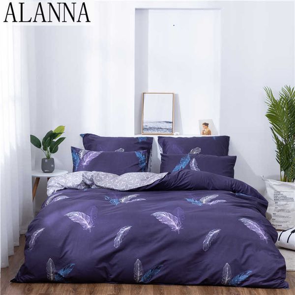 Alanna EBPO Collection 01 Stampato Set di biancheria da letto solido Stampato Set di biancheria da letto a domicilio 4-7pcs Modello adorabile di alta qualità con fiore stella fiore 210615