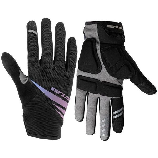 

cycling gloves men women touchscreen anti keep warm reflective winter bike ski outdoor camping motorcycle bicycle, Black
