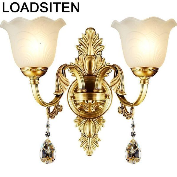 

wall lamp vanity techo colgante moderna applique luminaire aplique luz lampara de pared interior crystal for home bedroom light