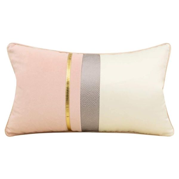 

pillow case velvet pillowcase sofa bedroom office car nap striped patchwork comfortable soft skin-friendly
