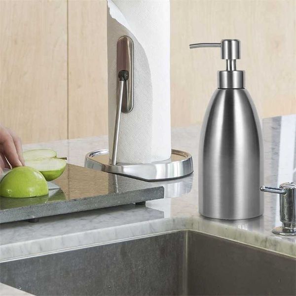 Contenitore per scatola per shampoo da bagno con dispenser per sapone da cucina in acciaio inossidabile da 500 ml 211206