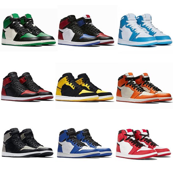 

1 high og basketball shoes 1s royal black toe pink green black court purple white unc patent men sneakers trainers eur 36-46