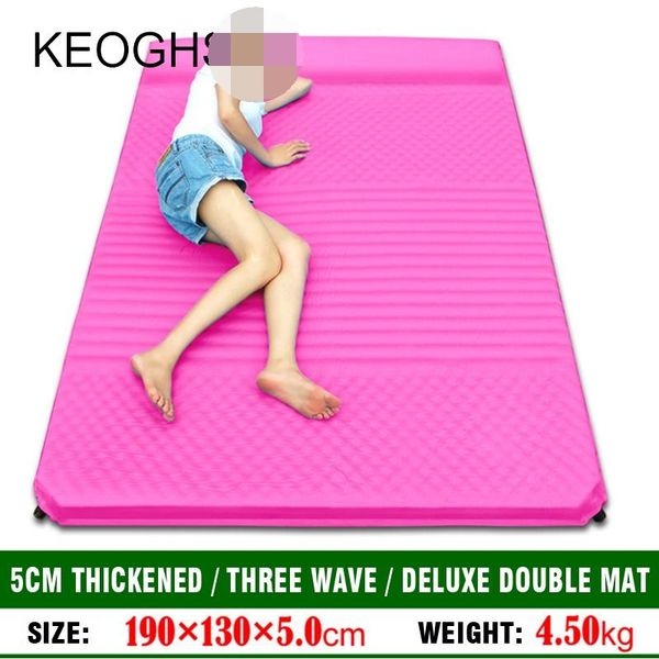 

camping mat inflatable mattress bed double persons household gas filled outdoor portable air cushion pads