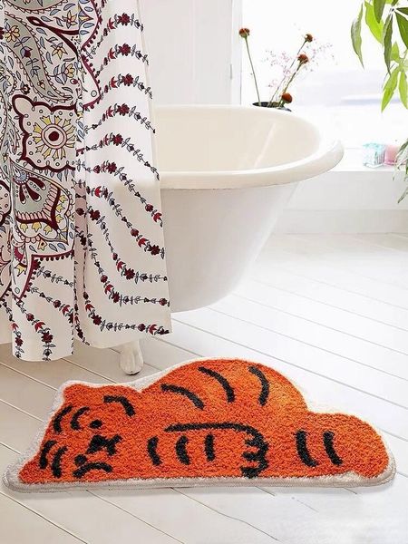 

bath mats cute cartoon bathroom rug kitchen non-slip water absorption children bedroom bedside pad soft decoration household