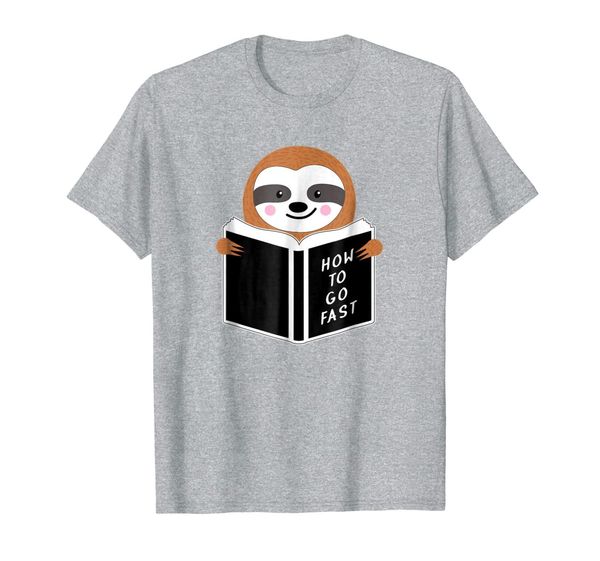 

funny sloth reading books lover bookworm sarcastic sloth tee, White;black