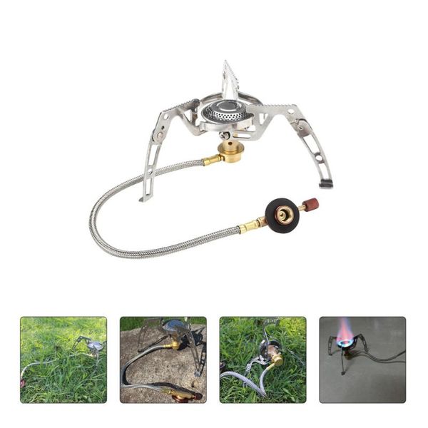 

folding outdoor stove gas burner camping hiking picnic bbq tank pads