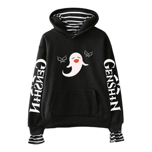 

wamni game genshin impact hu tao hoodie sweatshirts men women print pullover harajuku tracksui 210813, Black