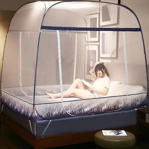 

mosquito net mongolian yurt threedoor netall bottom single double people bed tent girl room home