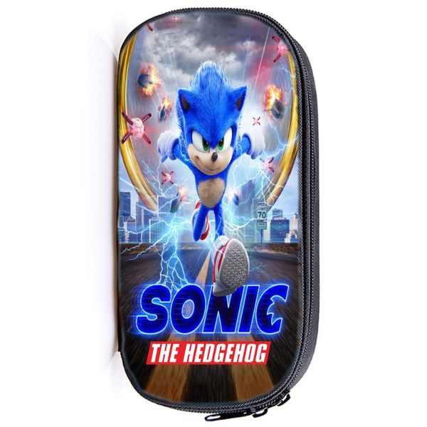 

sonic pencil case student holder fashion children school stationary boys girls cosmetic bags & cases