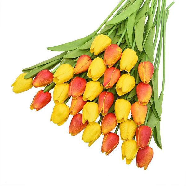 

decorative flowers & wreaths 31pcs tulips artificial flower real touch tulipe fake wedding decoration christmas home garden decor