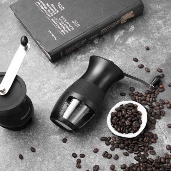 

portable water washing manual coffee grinder stainless steel burr milling beans grain spices mill herbs grinders