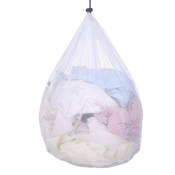 

storage bags increased thicker drawstring laundry bag mesh nylon special washing for household machine