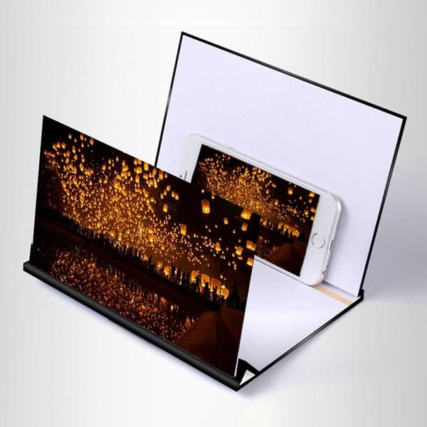 

8inch portable mobile cell phone video screen magnifier 5d hd stand bracket matte holder mounts & holders