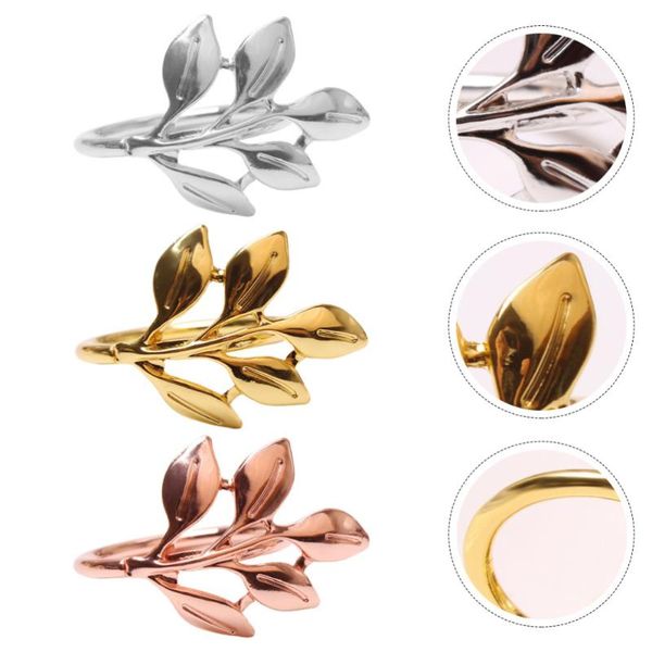 

napkin rings 3pcs fashionable electroplated buckles