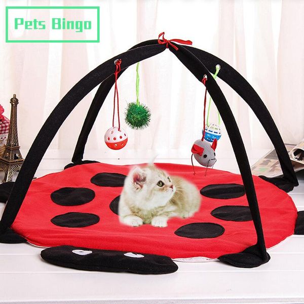 

kennels & pens pets bingo foldable dog bed 45cm cat playhouse multifunctional kitten tent with toys eco-friendly puppy hammock pet supplies