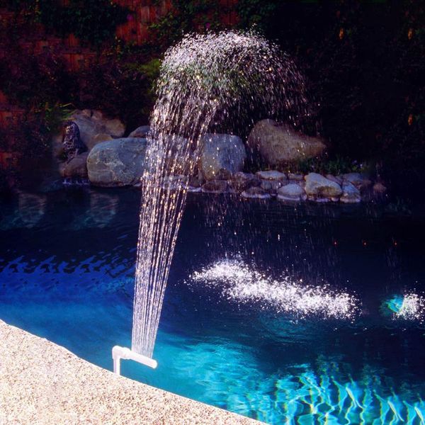 

waterfall pool fountain spray sprinklers decor fits most 1.5 inch inground above ground threaded return jets garden decorations