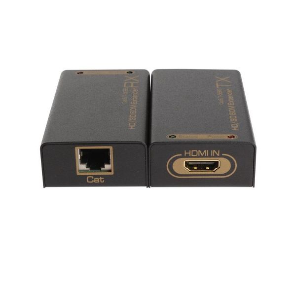 

audio cables & connectors 1080p 60m extender plus cat 6 7 ethernet with ir function rj45 transmitter tx / rx