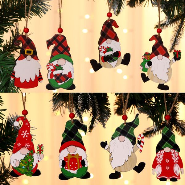 

New Christmas Decorations Painted Wooden Xmas Tree Decoration Accessories