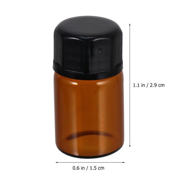 

storage bottles & jars 50pcs 3ml brown empty makeup glass sub packaging cream vials