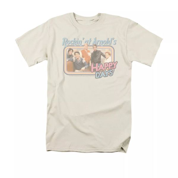 

happy days rockin' at arnold's tv show t-shirt sizes s-3x new, White;black