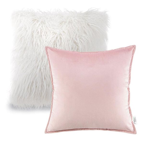 

carpets supple and fluffy two-piece sofa pillow set, seamless edge embossing, nordic style girl furry