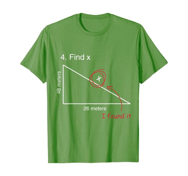 

find x t shirt i found it - funny math science test teacher, White;black