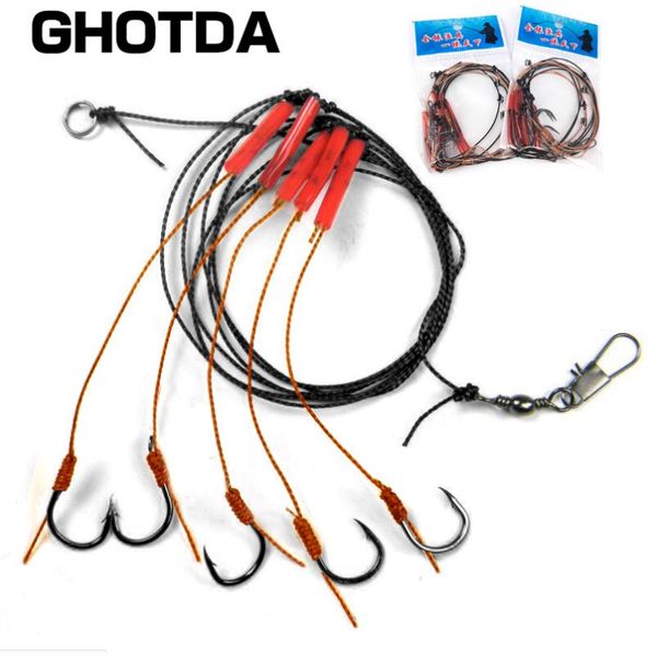 

string hooks high carbon steel #3-#13 with 5 small rigs swivel fishing