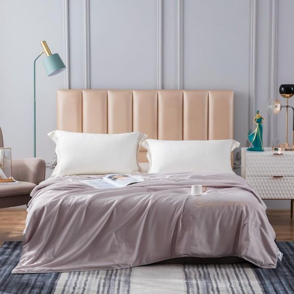 

100% pure color silk comforter summer quilt duvet washable blanket ice soft air conditioning comforters & sets