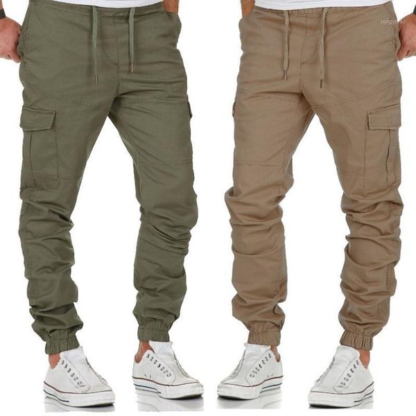 

men's pants casual fashion overalls tight sports trousers jogging to work street wear drawstring jogger male, Black