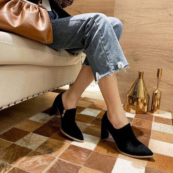 

dress shoes black nude pink chunky heels tacones mujer bride luxury women ladies pointed toe wedding woman high pumps