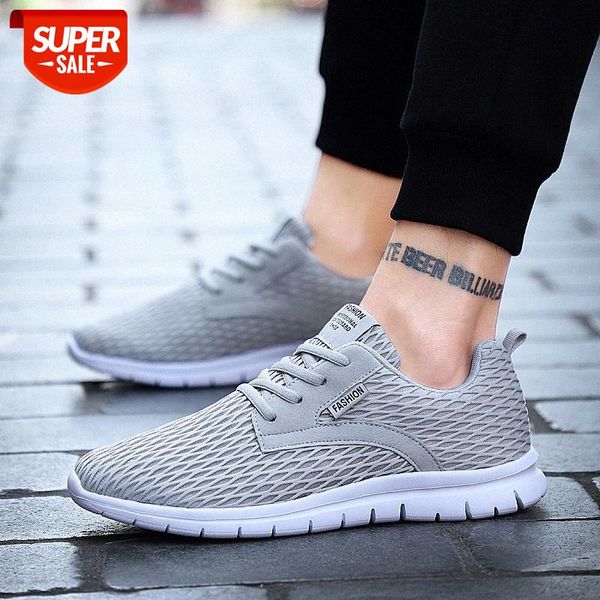 

summer men's shoes, youth sports and leisure lightweight large size mesh holes, hollow breathable running shoes #wx0n