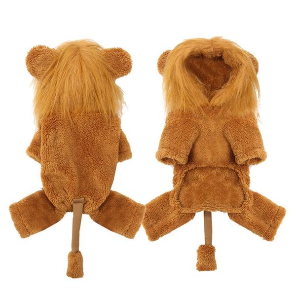 

year gift fancy dress up pet costume cat halloween clothes dogs lion mane wig with ears festival tail costumes